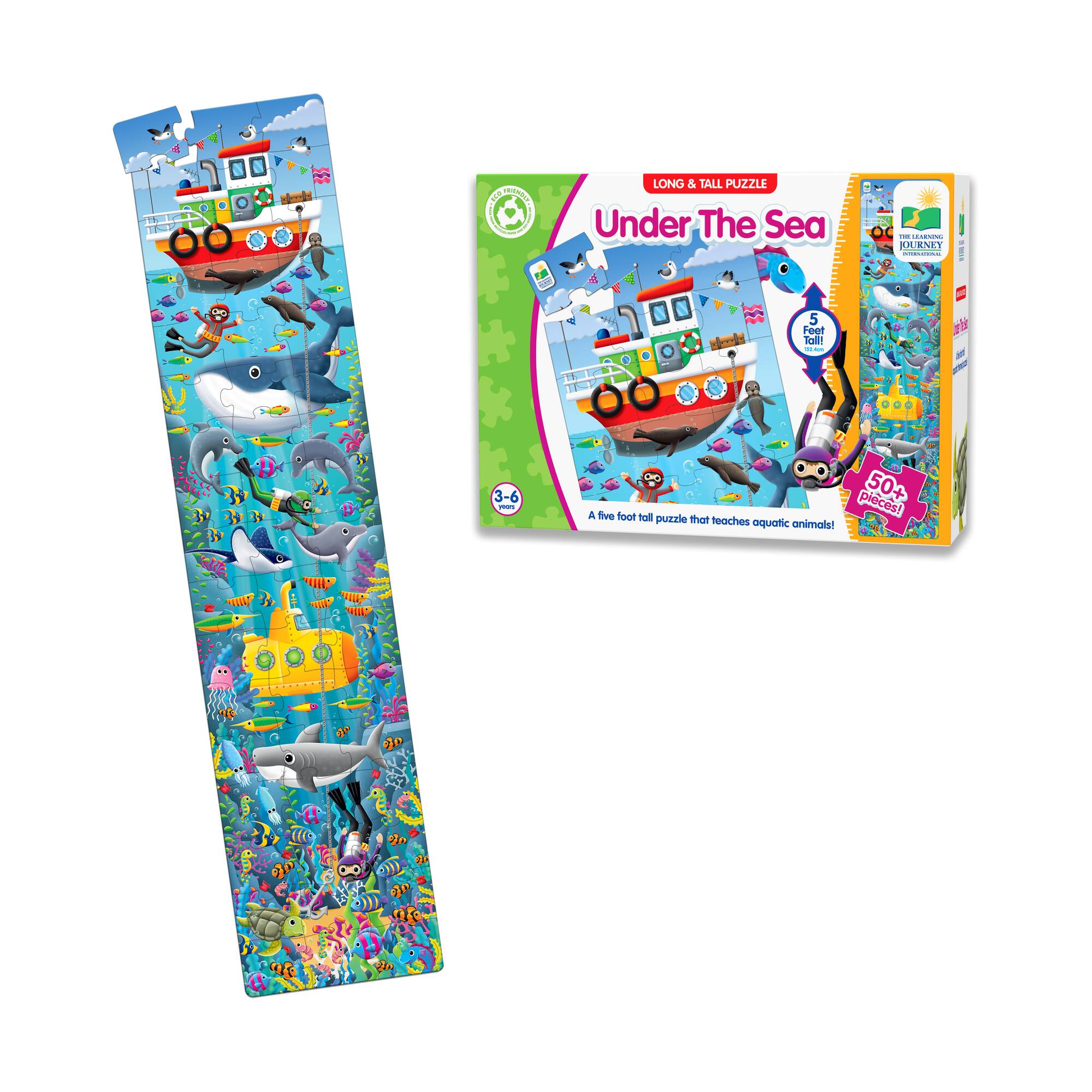 Long & Tall Puzzle - Under The Sea: 50+ Pcs